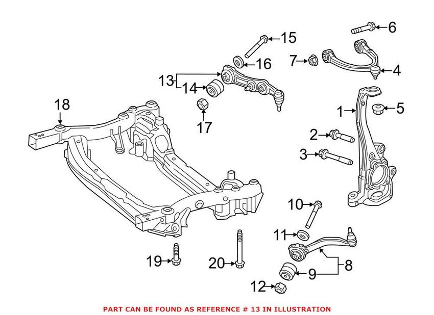 Mercedes Suspension Control Arm - Front Passenger Right Lower Rearward 2053306201